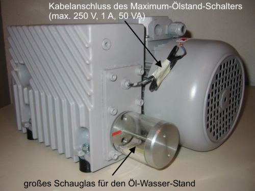 Vakuumppumpe mit Schauglas für Öl-Wasserstand