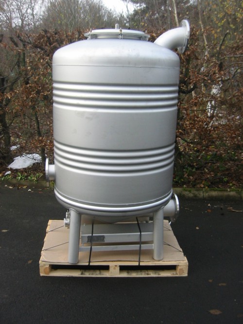 transportabler Aktivkohlefilter aus Edelstahl zur Reinigung von Biogas