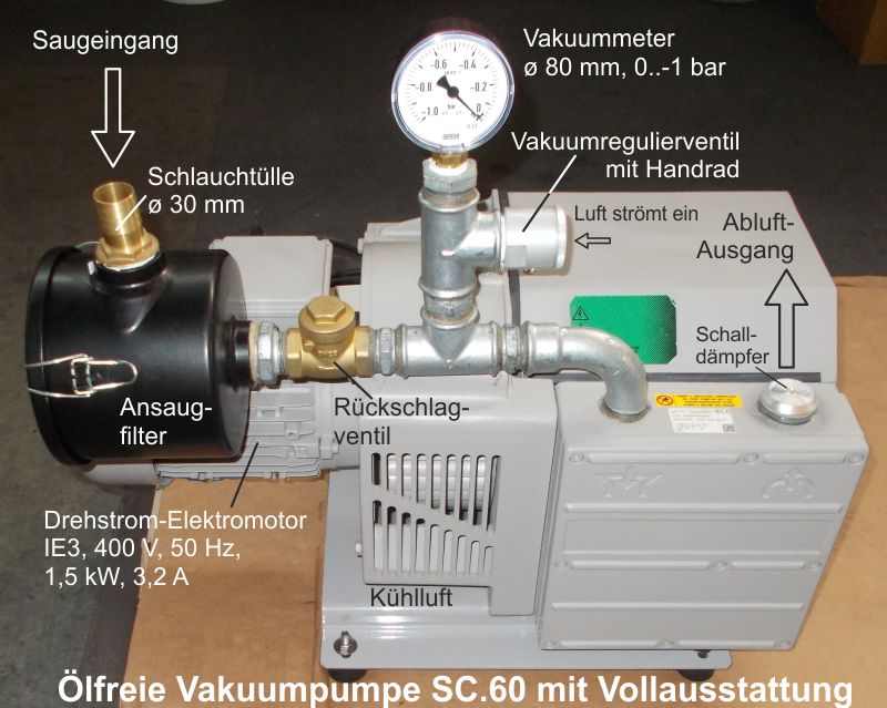 Vakuumpumpe SC.60 mit bVollausstattung